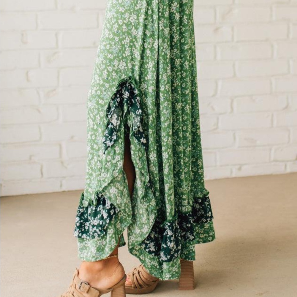 Double Side Slits Ruffled Maxi Skirt - Picture 8 of 16